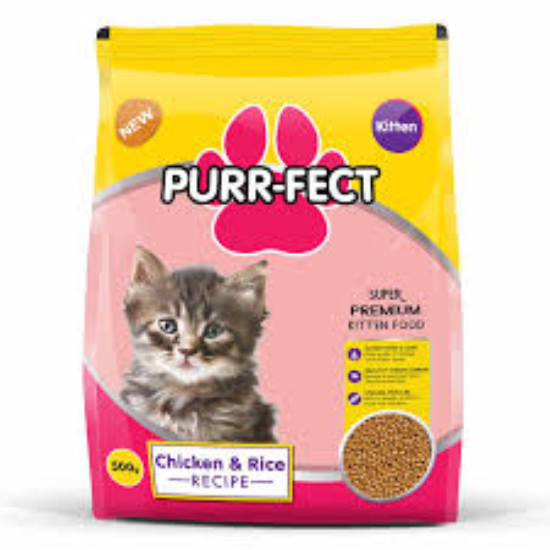 PURR-FECT KITTEN CHICKEN N RICE 500G